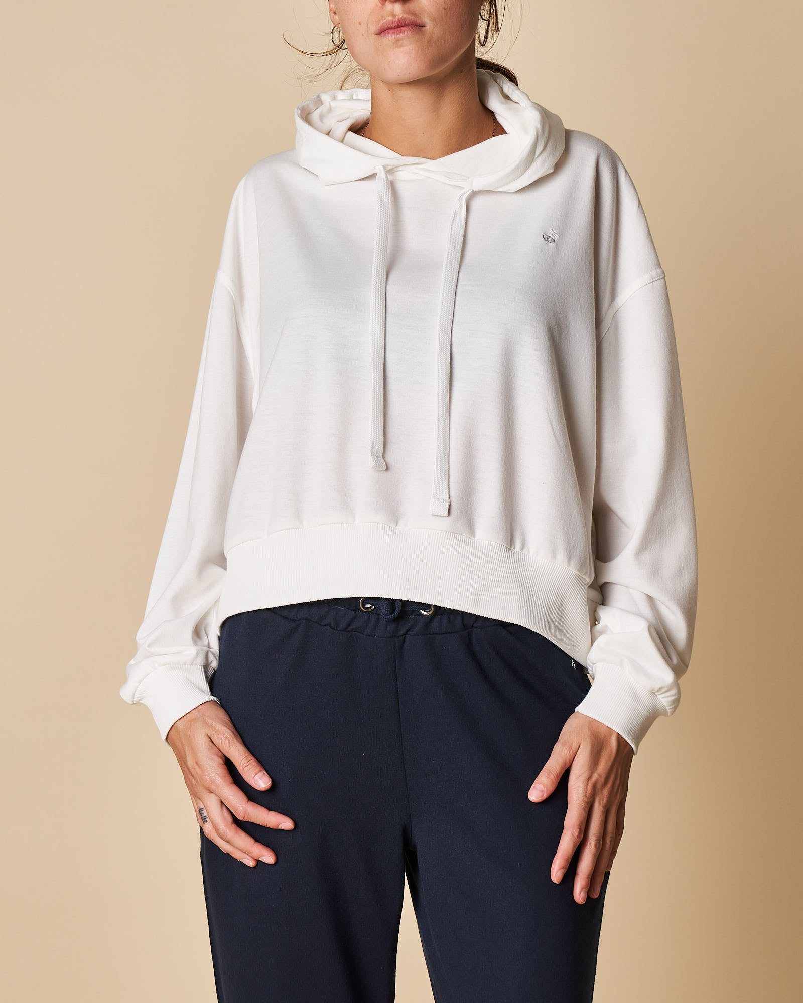 Adidas raw hotsell white crop hoodie