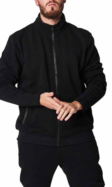 Zip Through Collac Jacket w/ Trim Brushed Fleece