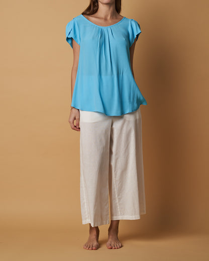 Pleated-Front Top