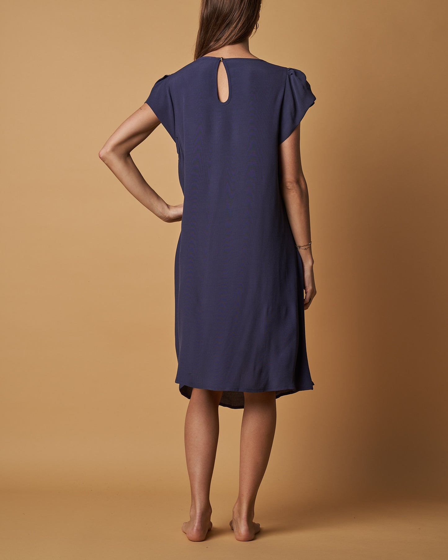 Pleated-Front Dress