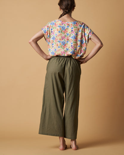 Cropped Wide Leg Pants