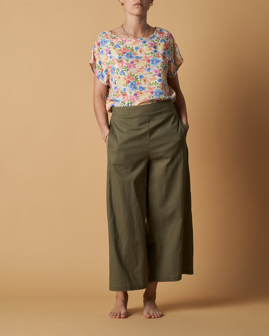 Cropped Wide Leg Pants