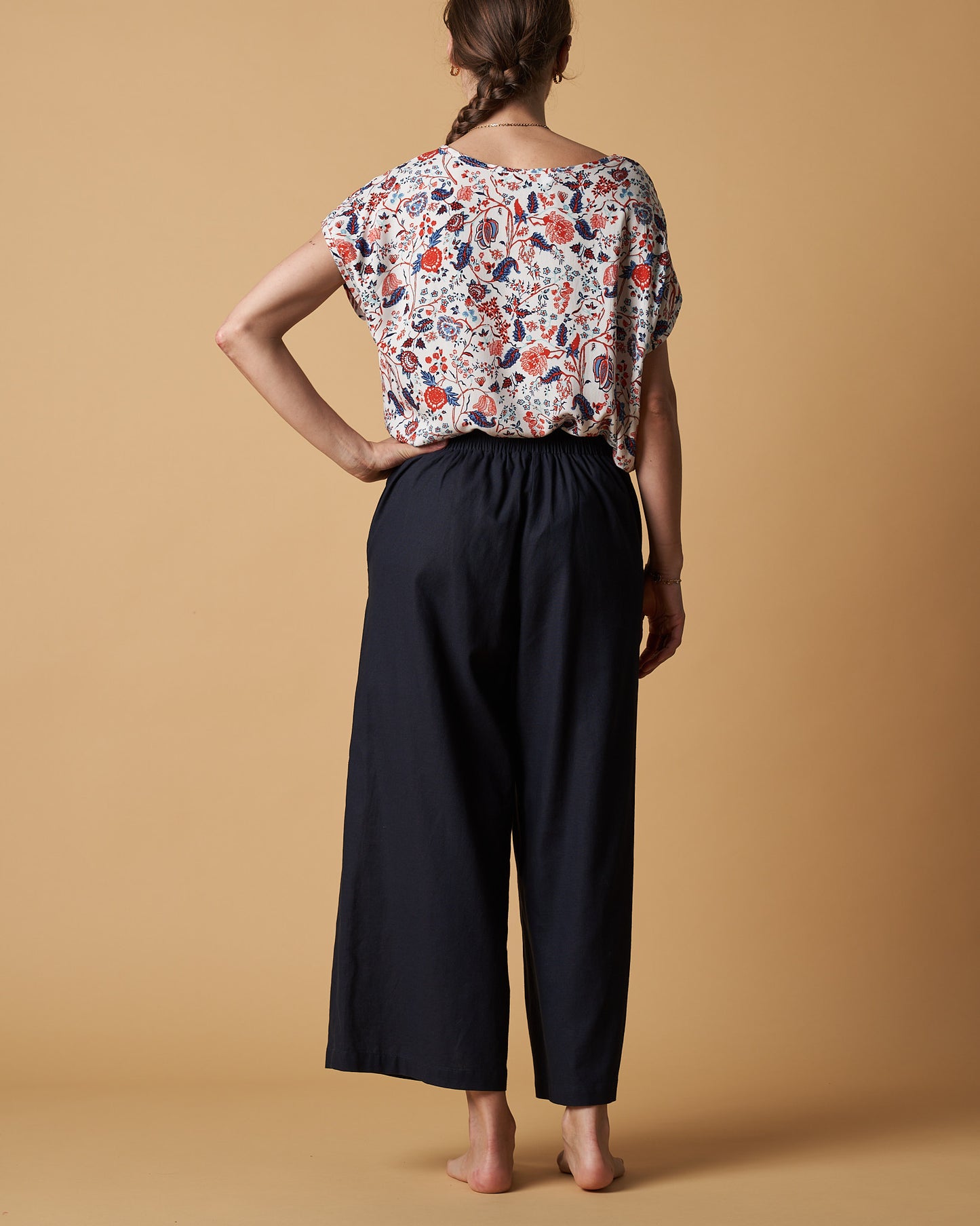 Cropped Wide Leg Pants