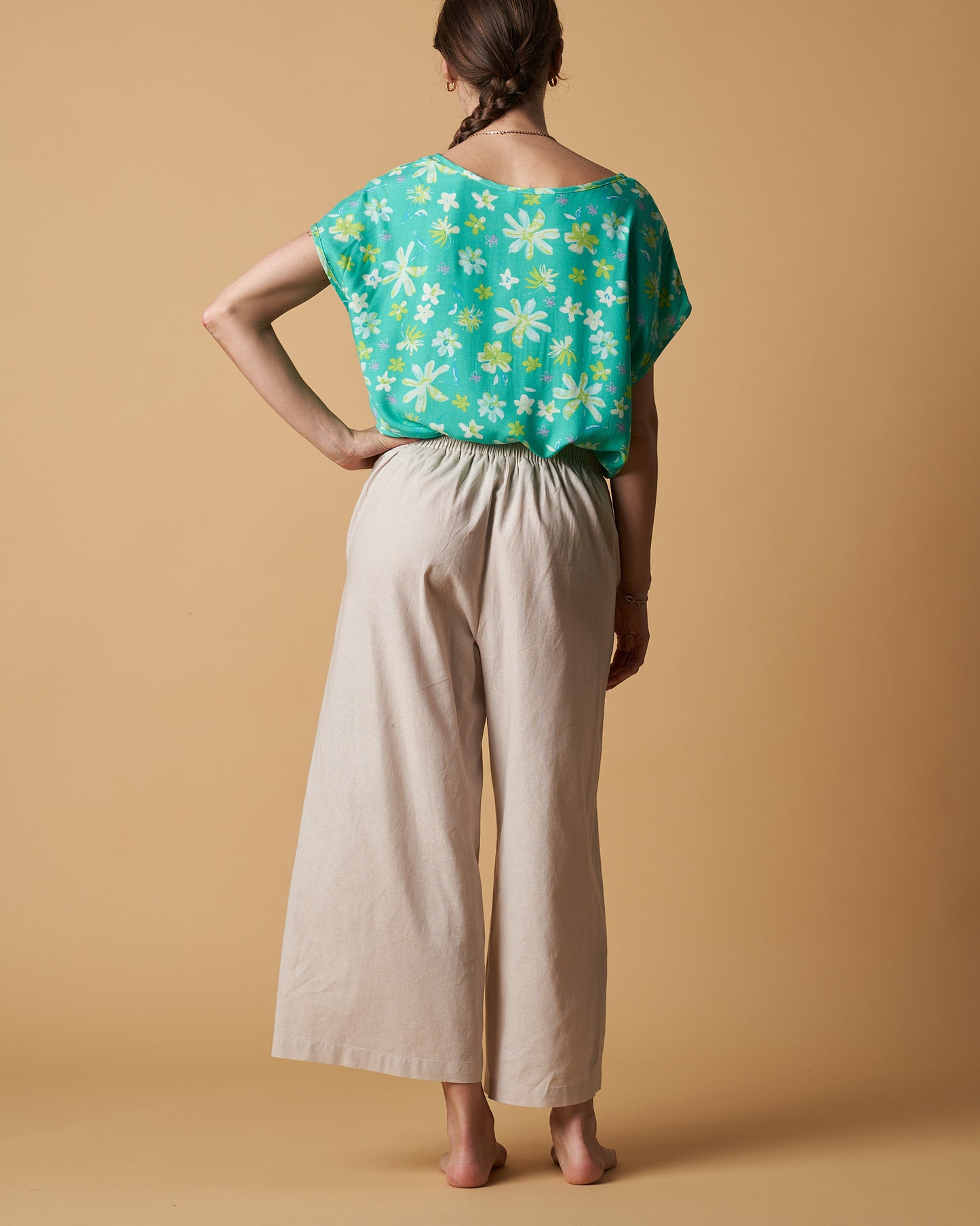 Cropped Wide Leg Pants