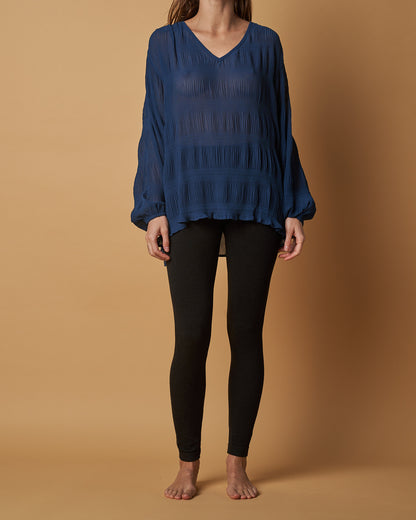 GEMMA V NECK TEXTURED TOP