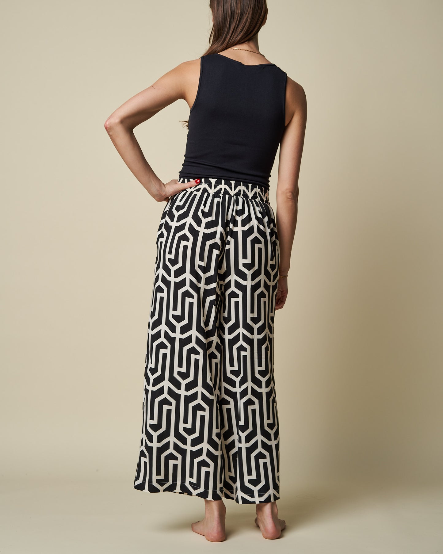 Cropped Wide Leg Pants