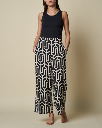 Cropped Wide Leg Pants