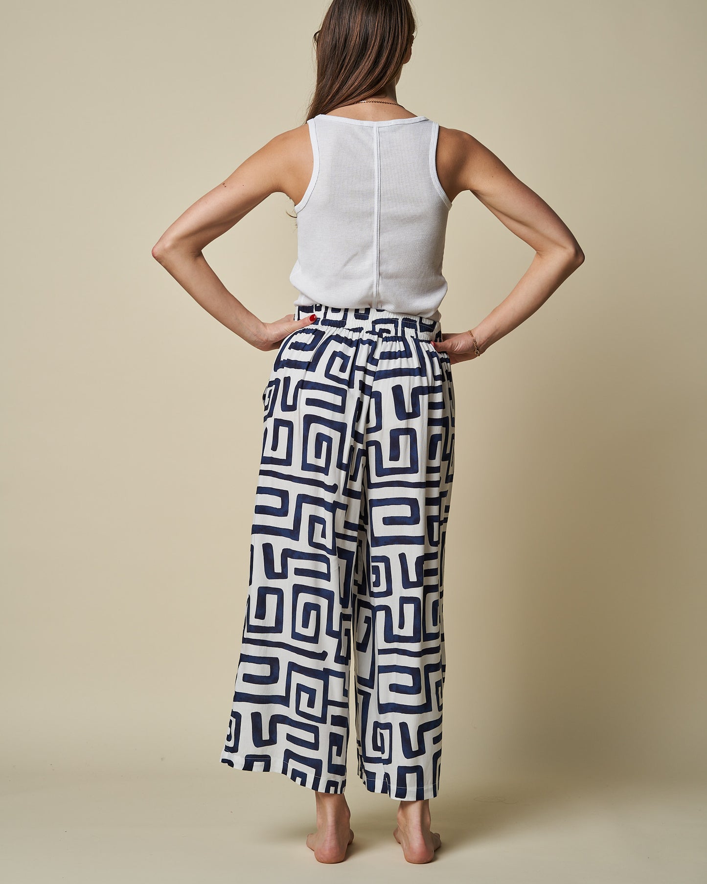 Cropped Wide Leg Pants