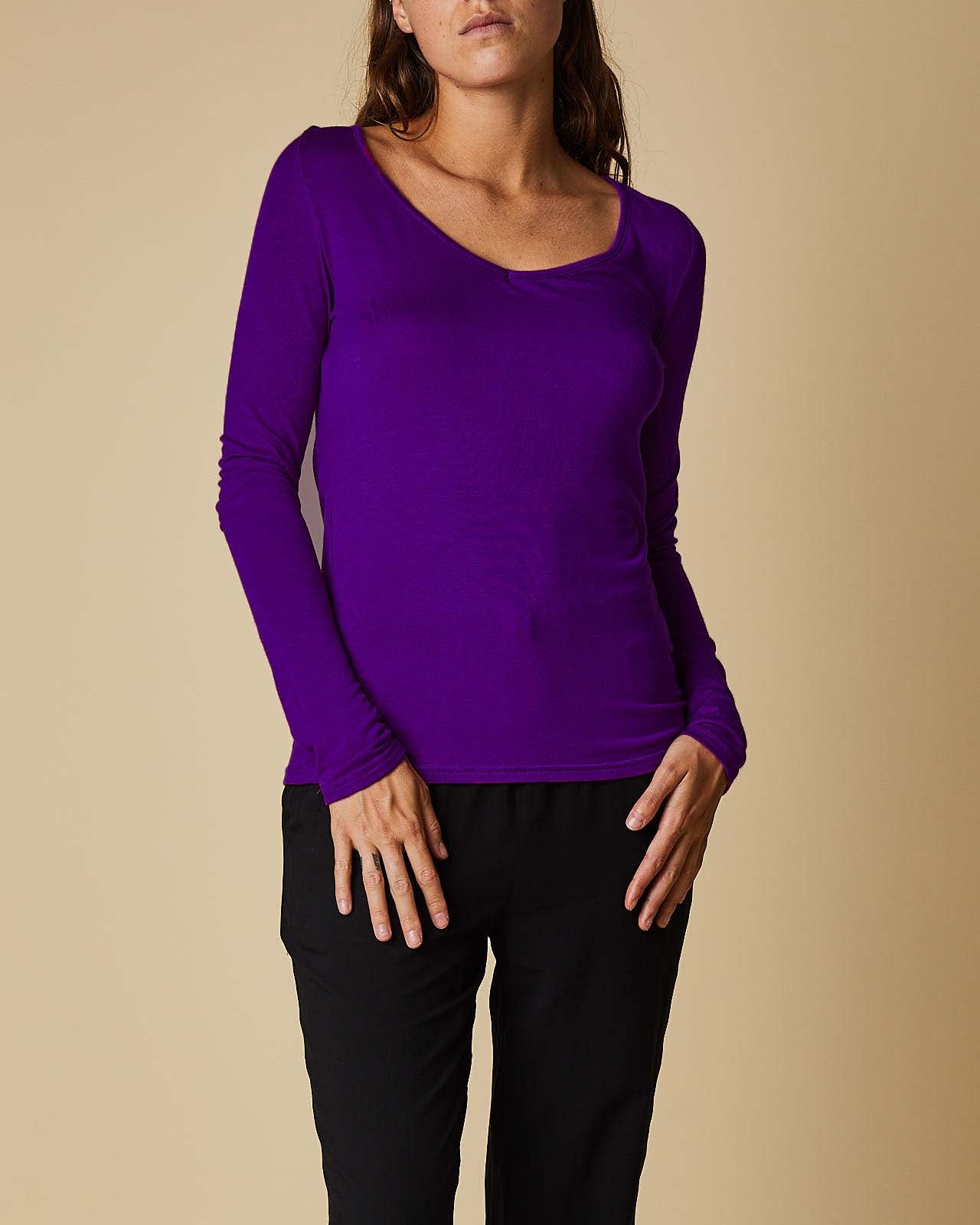 Plain Long Sleeve Top - Cherrylane Australia