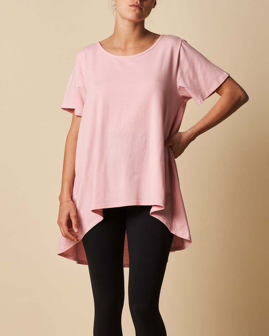 HI-LOW SCOOP NECK TUNIC TOP