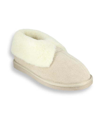 Cow Suede Princess Slipper - Beige