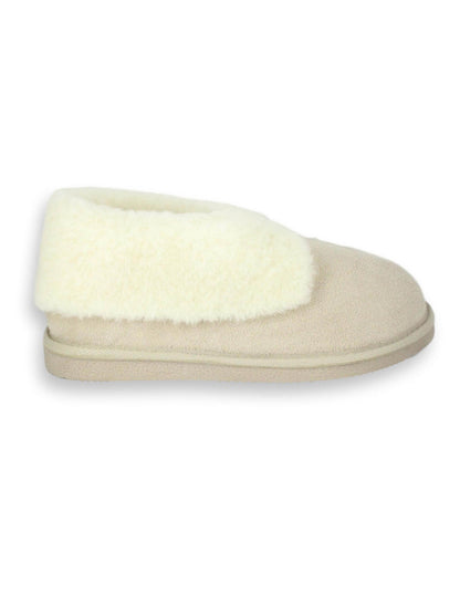 Cow Suede Princess Slipper - Beige