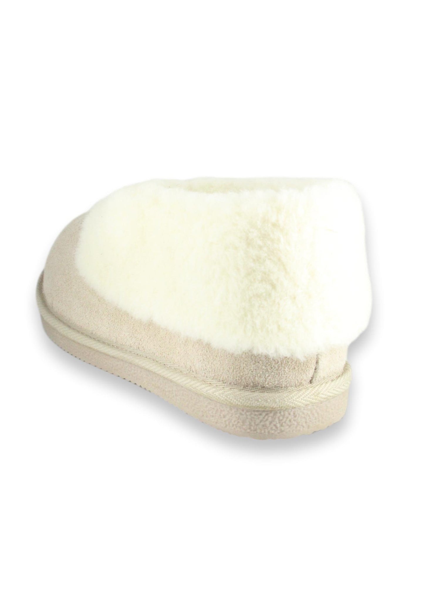 Cow Suede Princess Slipper - Beige