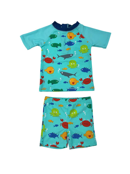 Infant Boys Rash Top & Trunk Set